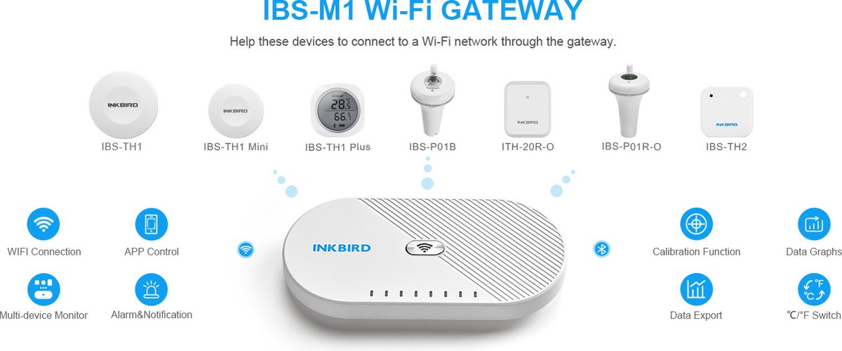 Hygromètre thermomètre d'intérieur WiFi, télécommande via APP USB/AAA HD  écran LCD, connecté à Alexa/