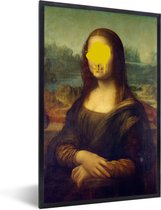 Ancien maître édité Leonardo de Vinci avec une goutte de peinture jaune 40x60 cm