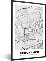 Fotolijst incl. Poster - Bergkamen- Stadskaart - Plattegrond - Duitsland - Kaart - 80x120 cm - Posterlijst