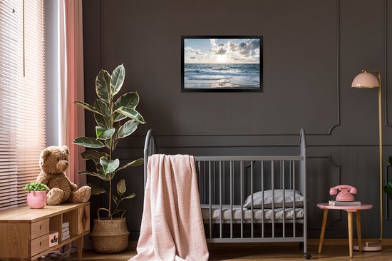 Cadre photo avec affiche - Mer - Nuages ​​- Allemagne - 60x40 cm - Cadre pour affiche