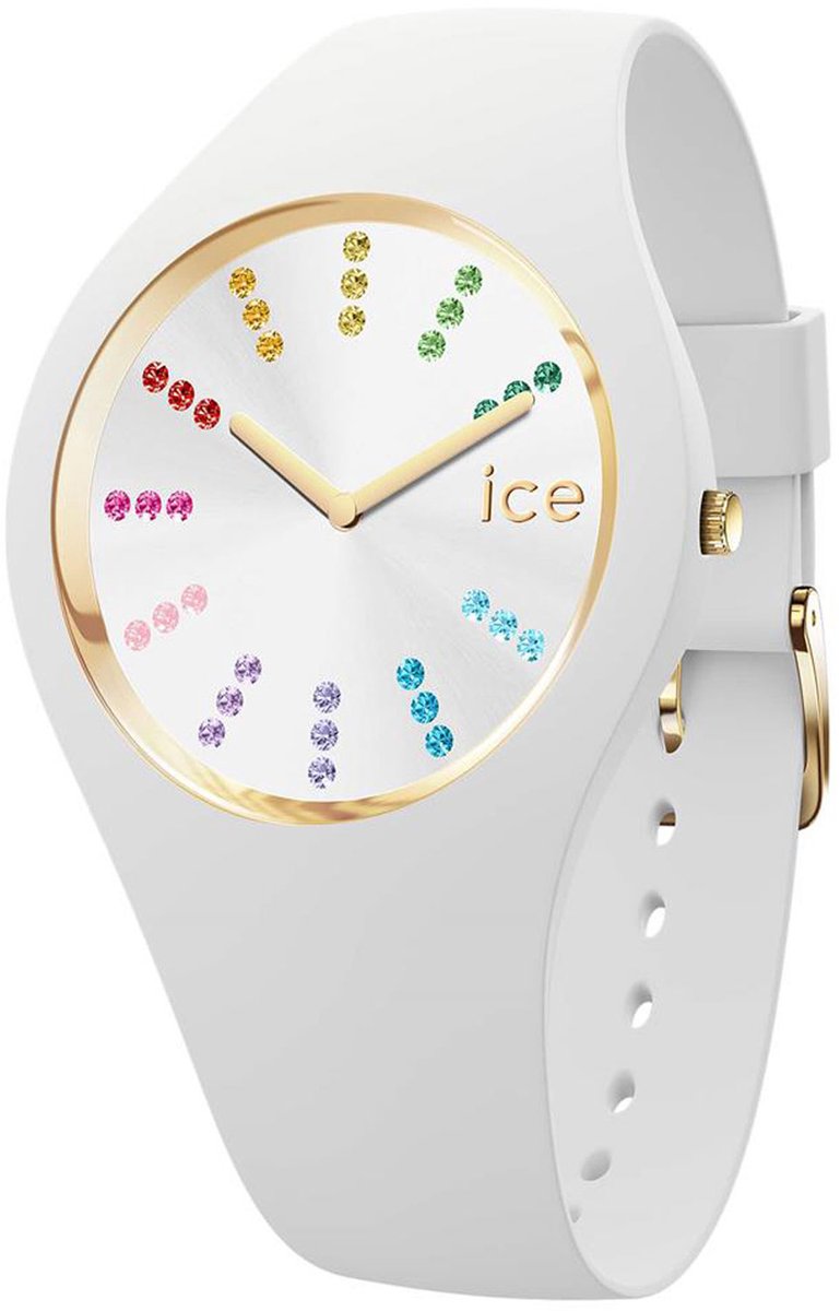 Ice Watch Ice Cosmos - Rainbow White 021342 Horloge - Siliconen - Wit - Ø 34 mm