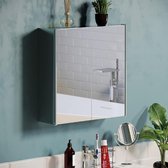 Armoire à miroir - Meuble de salle de bain - Meubles de salle de bain - Acier inoxydable - Double miroir