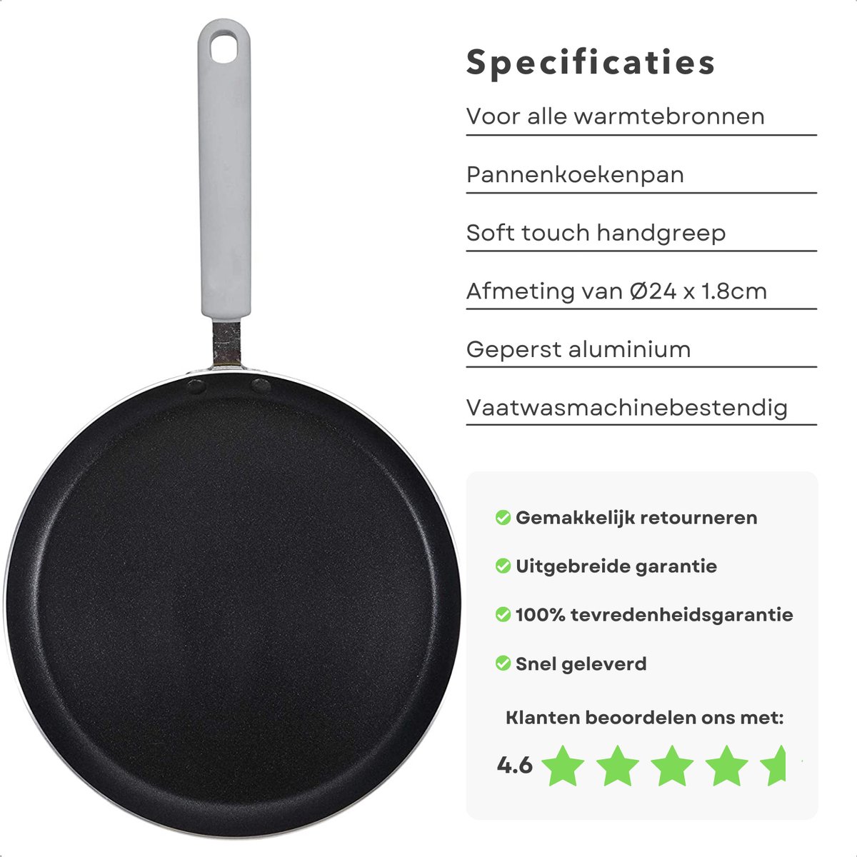 Cheqo® Poêle Wok Profonde 20 cm - Pour Toutes Sources de Chaleur - Poignée  Soft Touch