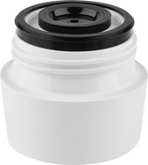 Travel Mug Wave-Design, Thermobeker/Isoleerbeker, 360 ml, Wit, [Energieklasse A]