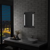 Miroir de salle de bain LED The Living Store - 50 x 70 cm - IP44 - Argent - Cadre en Glas et aluminium