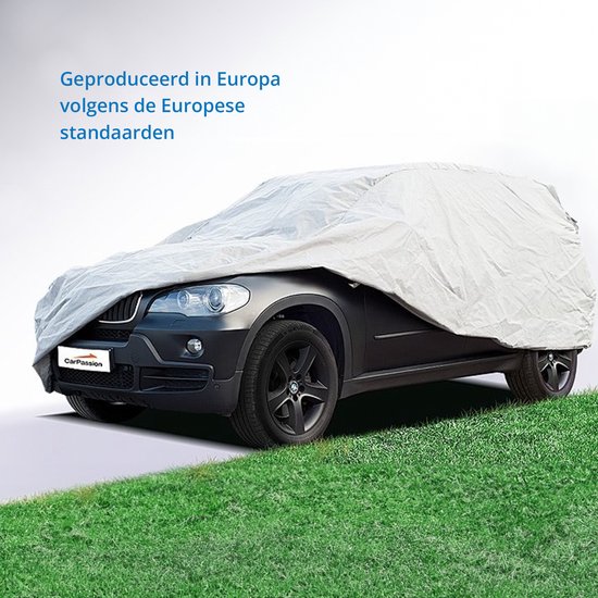 CarPassion Housse de Voiture - Housse de Protection - Imperméable et Résistante au Gel - Taille XL - Grijs
