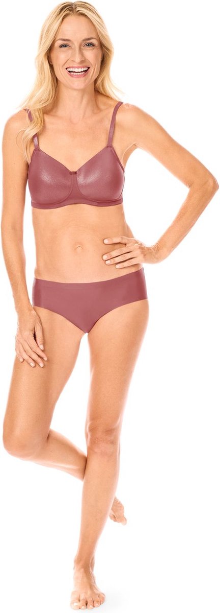 Amoena Ivy SBP Voorgevormde Prothese Bh Ivy SBP Sparkly Rouge - maat EU 95C / FR Bruin
