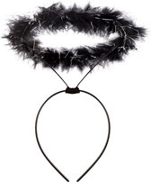 Engel halo - diadeem/tiara/haarband - zwart - Halloween/horror thema accessoires