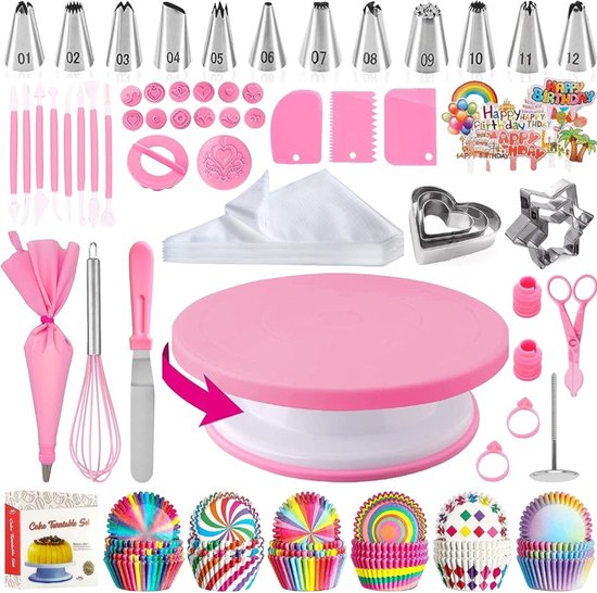 Accessoires pour gâteaux, assiette à gâteau rotative, kit de douilles, kit  de