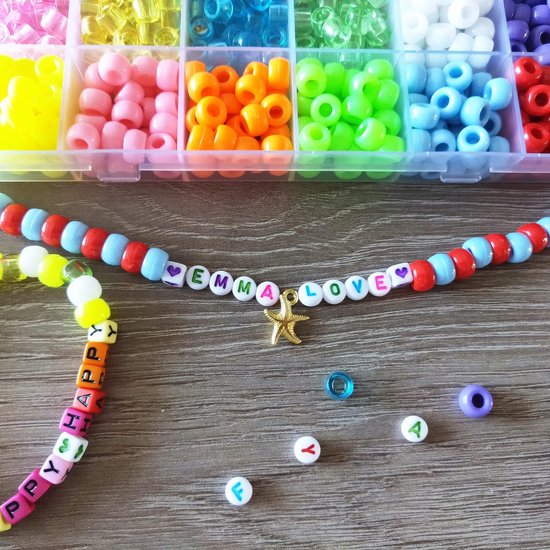 Enfant Kit De Fabrication De Bijoux DIY alphabet Motif Perlé Pour