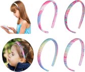 4 Stuks - Meisjes Haarbanden - Diadeem Glitters Regenboog Kleuren