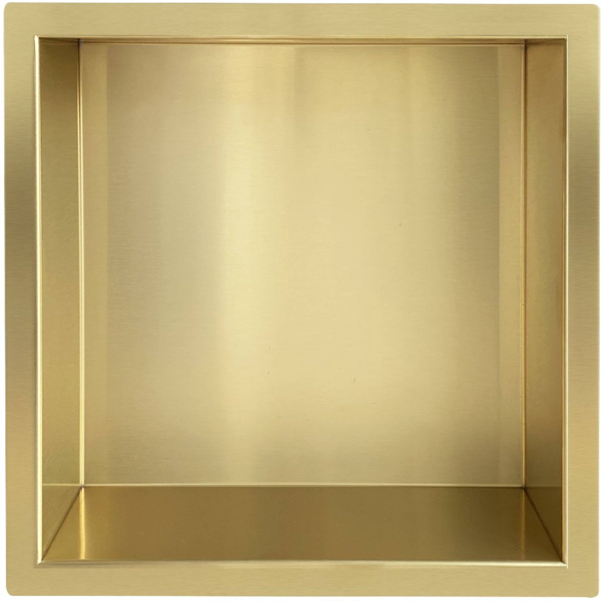 Saqu Shine inbouwnis 30x30x7cm geborsteld messing