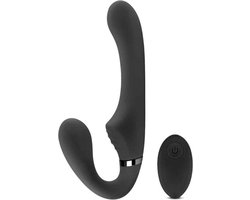 No-Parts - Avery Strapless Strapon Vibrerende Dildo 22 cm - Zwart
