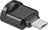 Micro-USB Kaartlezer voor SD en Micro-SD / TF - compacte reader adapter - Zwart - Provium