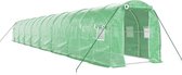 Bol.com vidaXL - Tuinkas - met - stalen - frame - 32 - m² - 16x2x2 - m - groen aanbieding