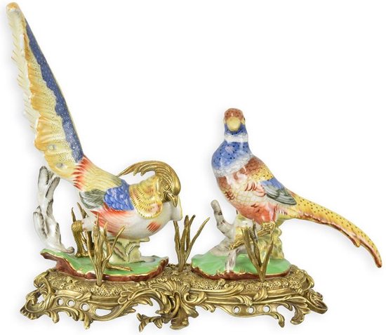 Beeld - beeldjes - fazanten - beeld porselein - 32,5 cm hoog