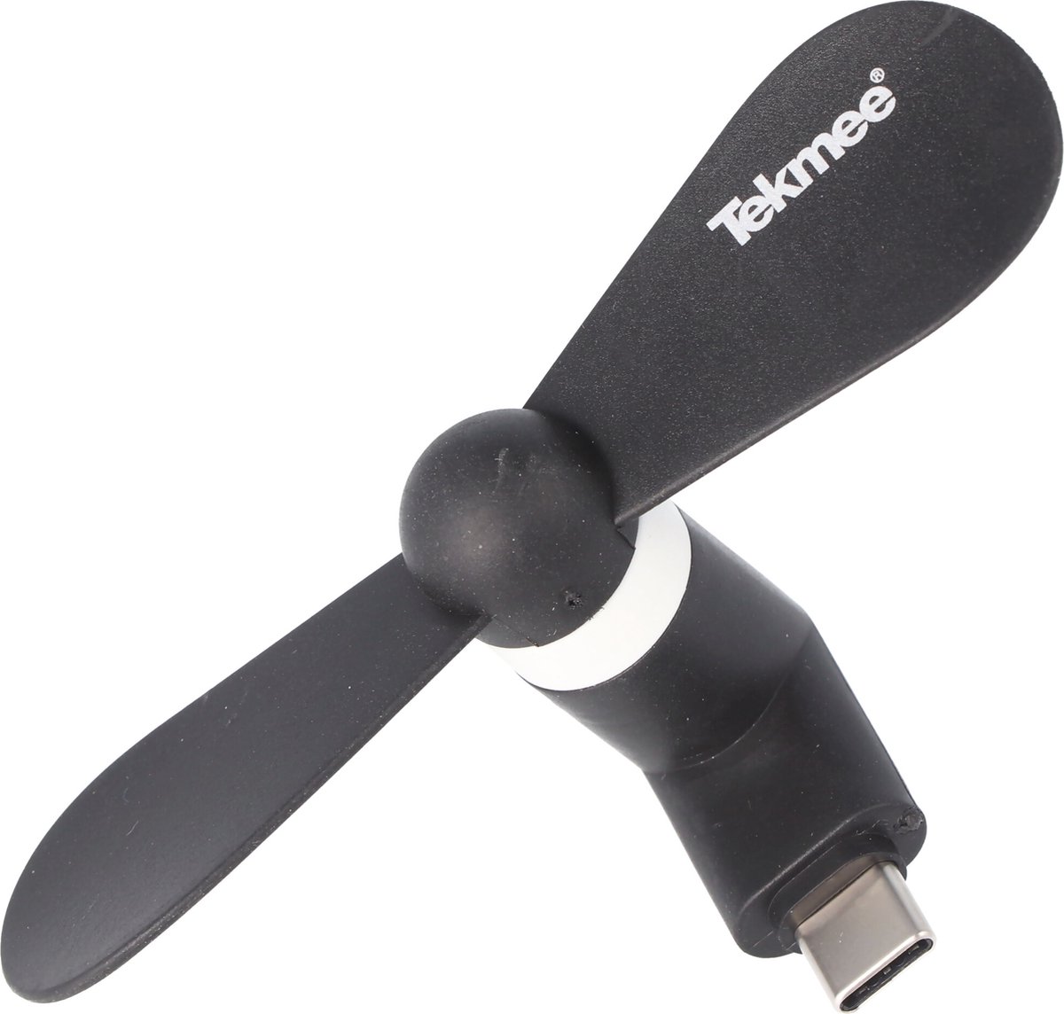 Mini USB-Ventilator Voor Telefoon – 2-in-1 Draagbare Ventilator (Zwart + Wit, 2 Stuks)