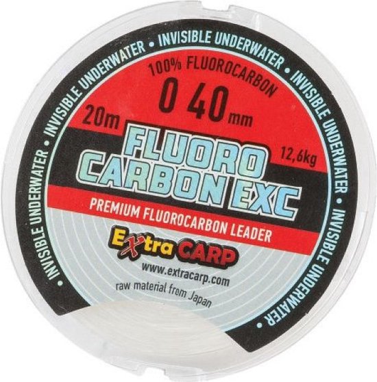 EXC Fluorocarbon Hooklink - 0.36mm - 20m - 9.5kg - Fluorcarbon Onderlijnmateriaal voor Karpervissen - Rigmateriaal - extracarp