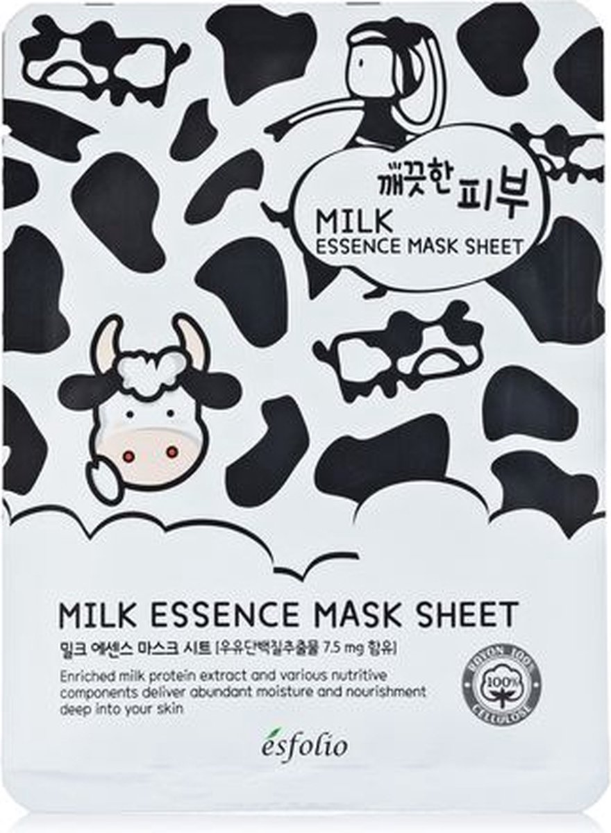 Esfolio Milk Essence Face Mask Sheet - Korean Skincare - Gezichtsmasker met melk proteine