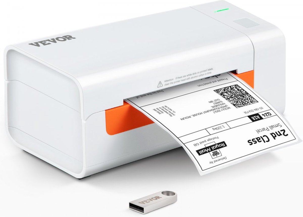 Label Printer Printer voor stickers labelprinter labelprinter 203DPI labelprinter 40-108mm Usb