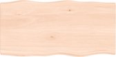 vidaXL - Tafelblad - natuurlijke - rand - 80x40x2 - cm - massief - eikenhout