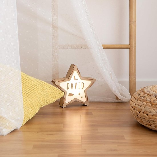 Vintiun Sterrenlamp met naam van het kindje van Yoursurprise — afbeelding 2