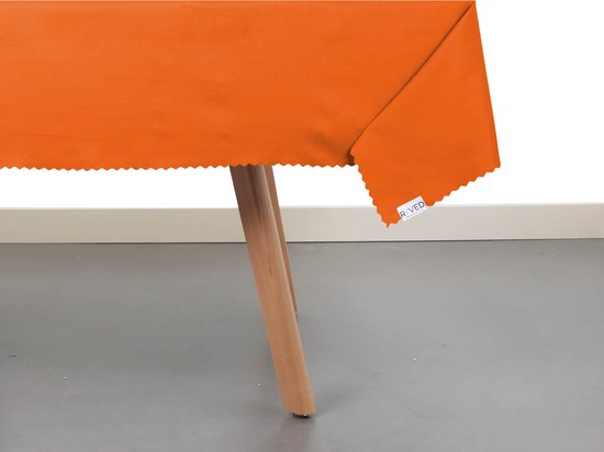 Raved Oranje Polyester Kerst Tafelkleed  140 cm x  220 cm - Kreukvrij