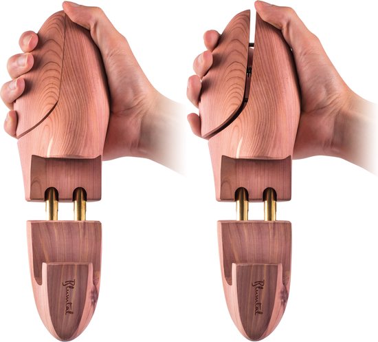 DELFA 1 stuk schoenstretcher, schoenbreder, schoenspanner van beukenhout en mechaniek van metaal, hout beuken, 41/43 M Herren