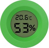 Digitale Thermometers / hygrometers - Rond Groen - luchtvochtigheidsmeter - thermometer - accuraat - compact - inclusief batterijen