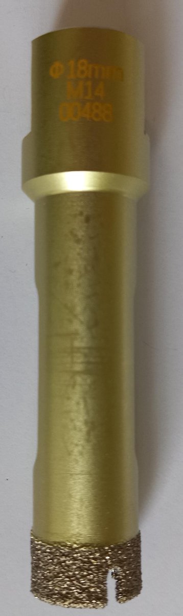 Tegelboor - galvanisch - aansl. M14 - Ø 18mm