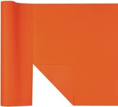 Tafelloper 3 in 1 Airlaid oranje afscheurbaar 3 stuks - Totale lengte 14.4m - Effen kleuren tafellopers - Feestartikelen - Themafeestversiering