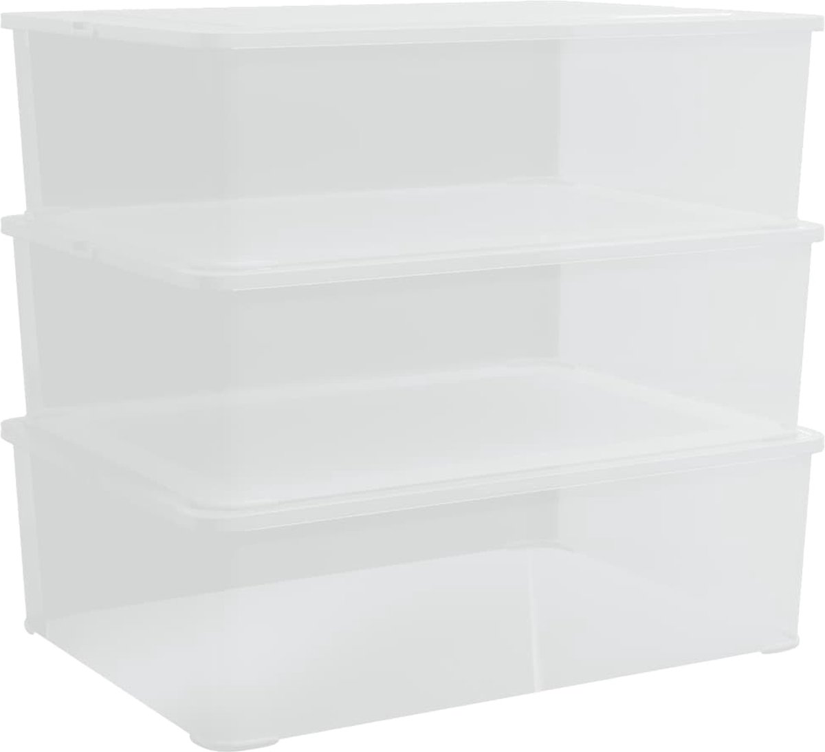 vidaXL - Opbergboxen - kunststof - 3 - st - stapelbaar - 25 - L