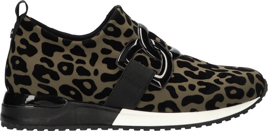 La Strada Sneaker groen met luipaard print dames - maat 38