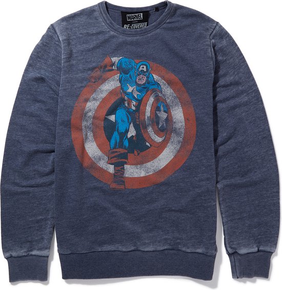 Sweat Capitaine America Bouclier Blauw Recovered Marvel