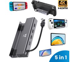 Good2know Steam Deck Dock - Multifunctioneel Docking station voor valve Steam Deck console, switch, ipad - 5 in 1 - 4k hdmi - Rog Ally Dock - Lenovo Legion Go