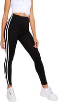 Comfortabele Sport Legging / Pants | Stretch & Kwaliteit | Zwart-Wit - M