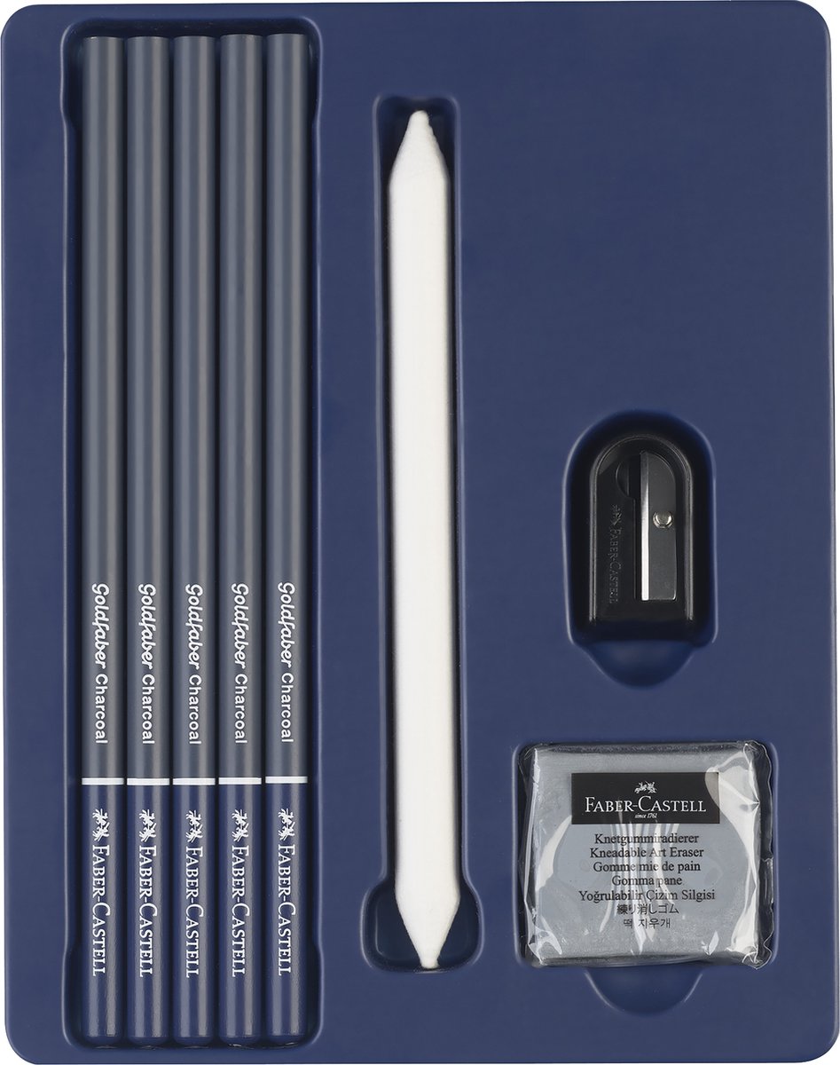 Faber-Castell houtskoolset - 8-delig - FC-114006 — cadeau in Hobby - foto 3