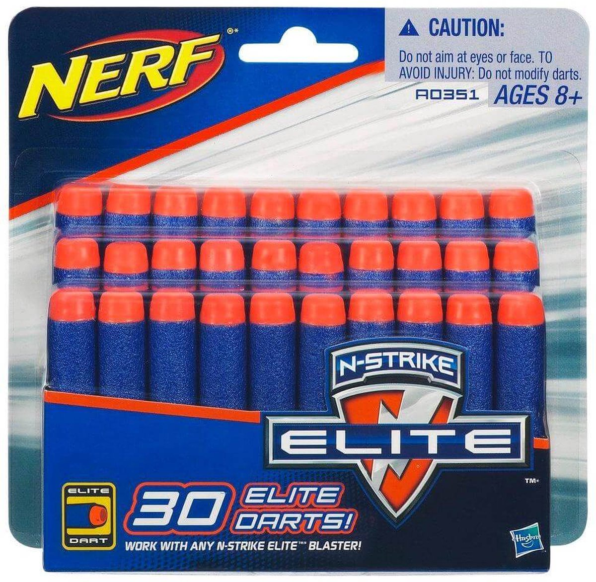 30 Fléchettes Officielles NERF Elite - Compatibles Avec La Plupart Des Blasters NERF - Pour Enfants 8+