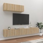 The Living Store TV-meubelset - Sonoma eiken - 100 x 30 x 30 cm - 3x