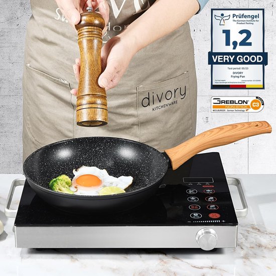 Koekenpan 16 cm geen inductie - kleine universele pan met Koekenpan 16 cm geen inductie - kleine universele pan met