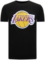 Lakers Print Heren T-shirt - Zwart