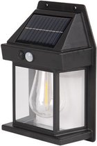LED solar wandlamp - Schemer + bewegingssensor - Warm wit