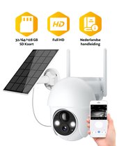 Teceye- Draadloze beveiligingscamera - Beveiligingscamera Voor buiten - + 128GB SD - Zonder abonnement - Camera beveiliging draadloos