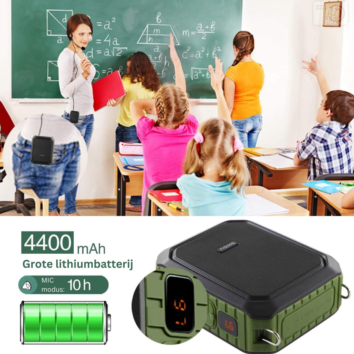 SHIDU S40 Spraakversterker Draadloos - Stemversterker