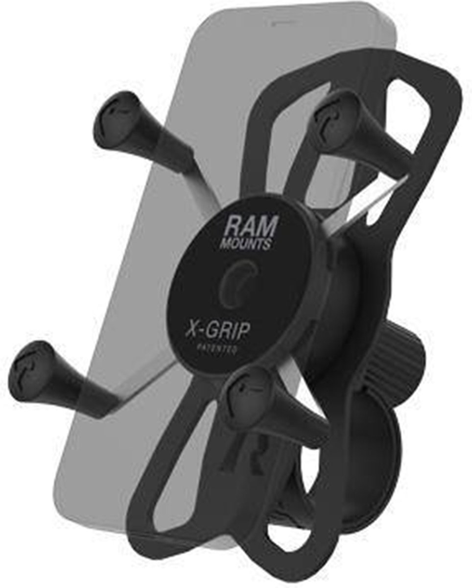 RAM Mounts Tough-strap telefoonhouder universeel klein voor fiets/motor/scooter - Zwart