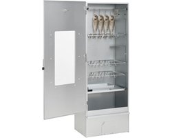 vidaXL - BBQ-rookoven - met - houtsnippers - 44,5x29x110 - cm - staal