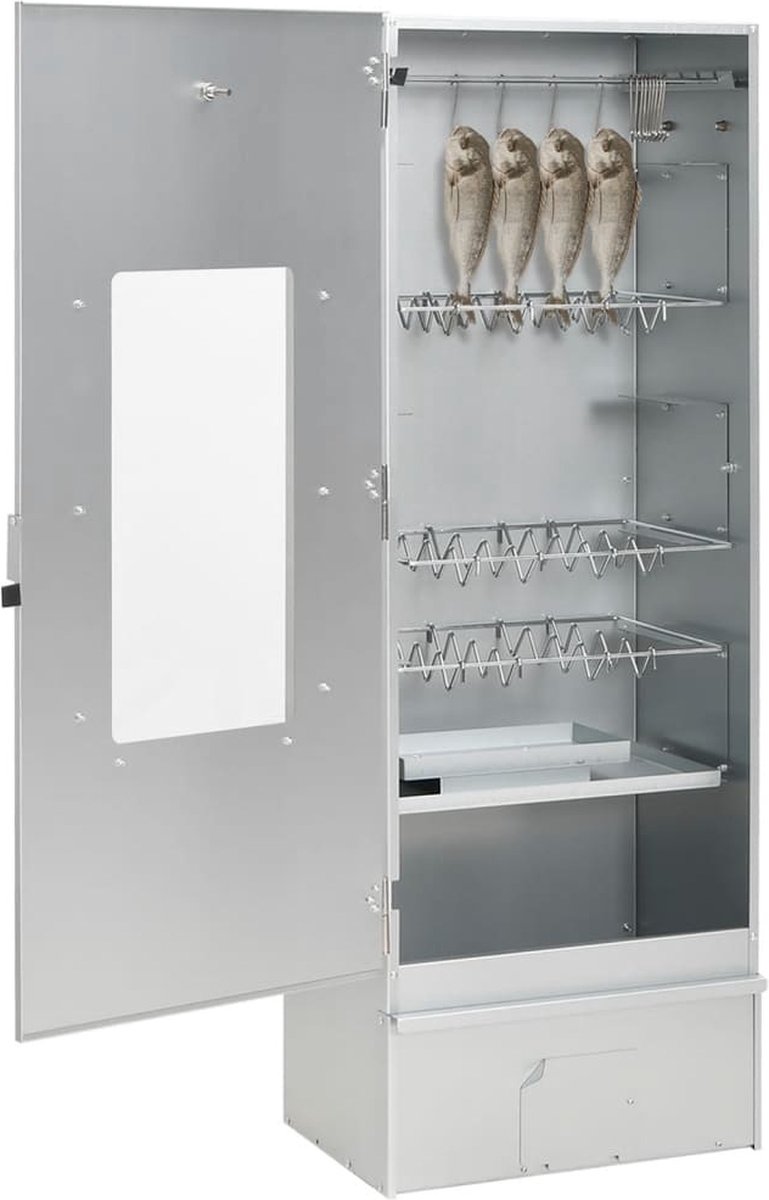 vidaXL BBQ-rookoven - Gegalvaniseerd staal - Inclusief