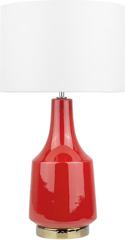 TRIVERSA - Lampe de table - Rouge - Céramique