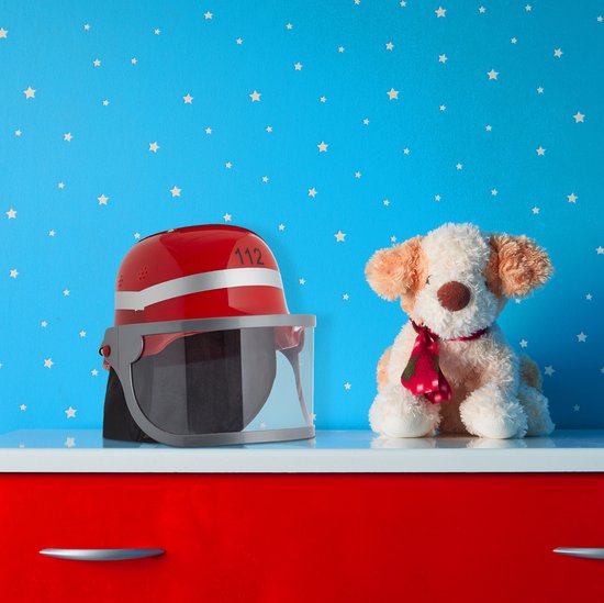 Visière Rabattable 2 Casques Pompier Enfant Avec Visière - Protection Nuque Et Sangle Menton, Taille Réglable 45-55 Cm Accessoire Déguisement