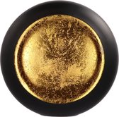 Marrakech Egg Holder- Round - Zwart Goud - Ø30x12x30cm - Waxinelichtje - Kaarsenhouder - Metaal - Ei kandelaar - Kerst - Cadeau